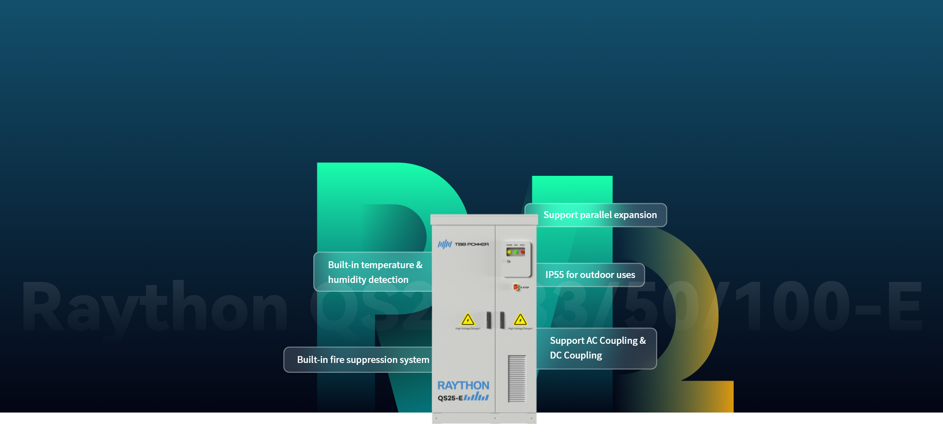 Raython QS Series  integrated battery energy storage system product features